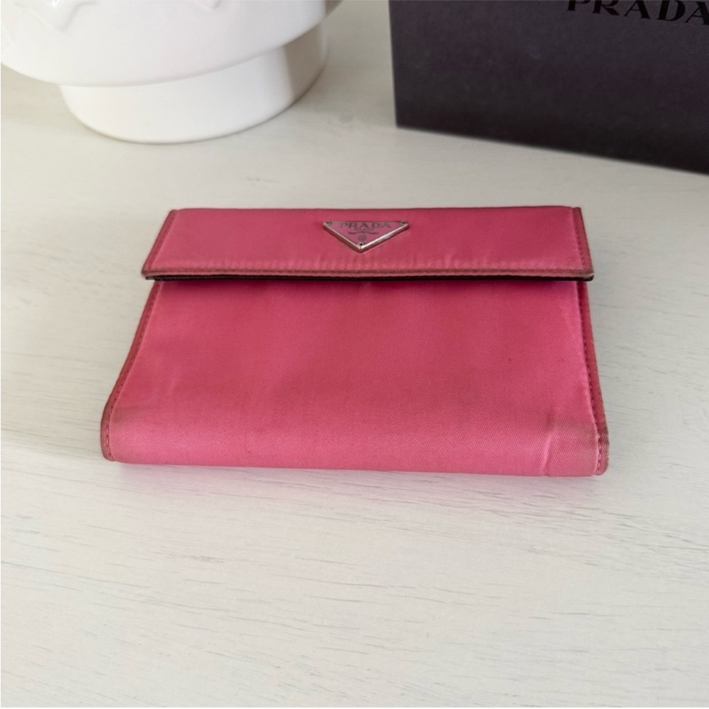 Prada Tessuto Nylon Rare Pink Wallet - Picture 3 of 8